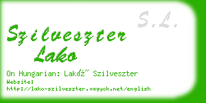 szilveszter lako business card